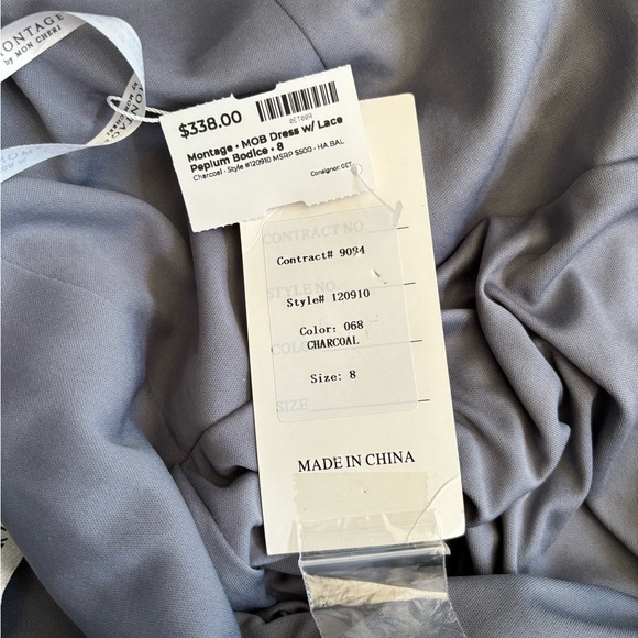 LAST CHANCE Montage • MOB Dress w/ Lace Peplum Bodice • 8 - Picture 8 of 8